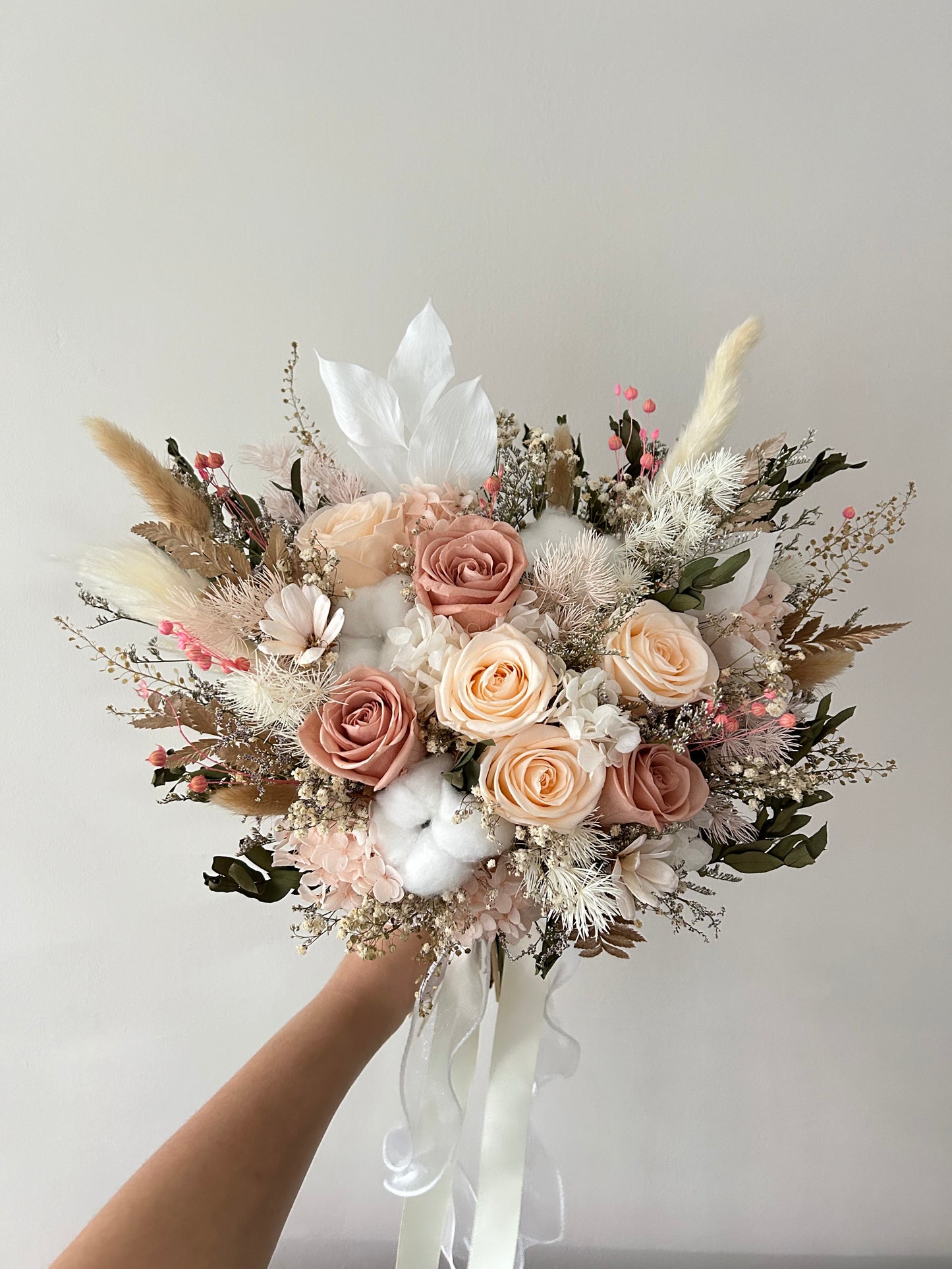 Preserved Flower Bridal Bouquet - Champagne