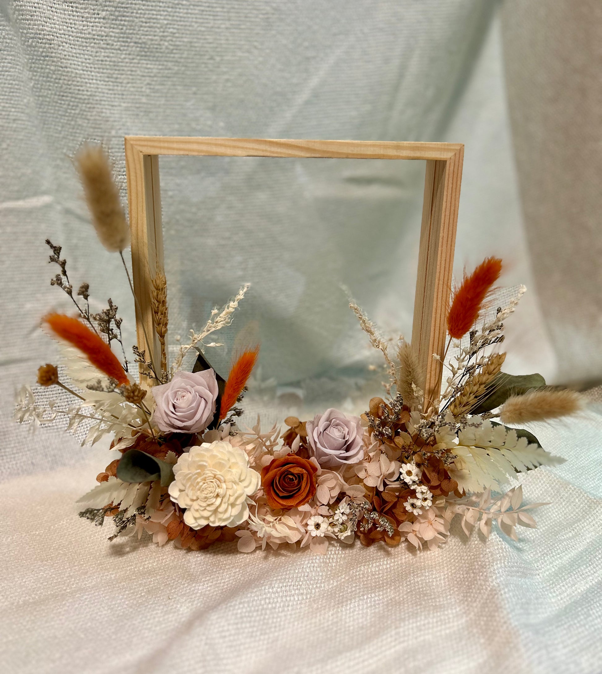 Enchanted Dream preserved floral frame front view