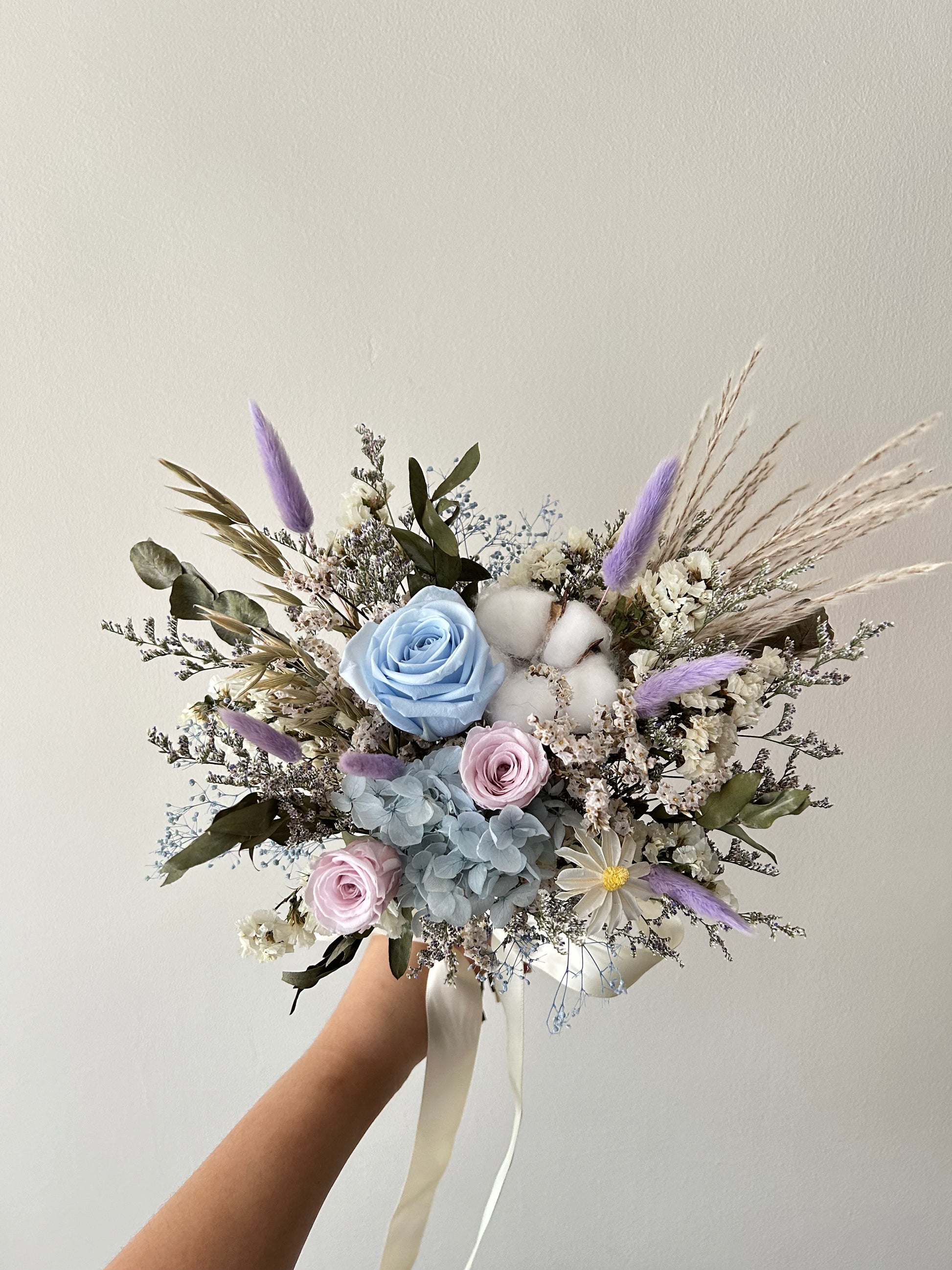 Blue Lilac classic bridal bouquet