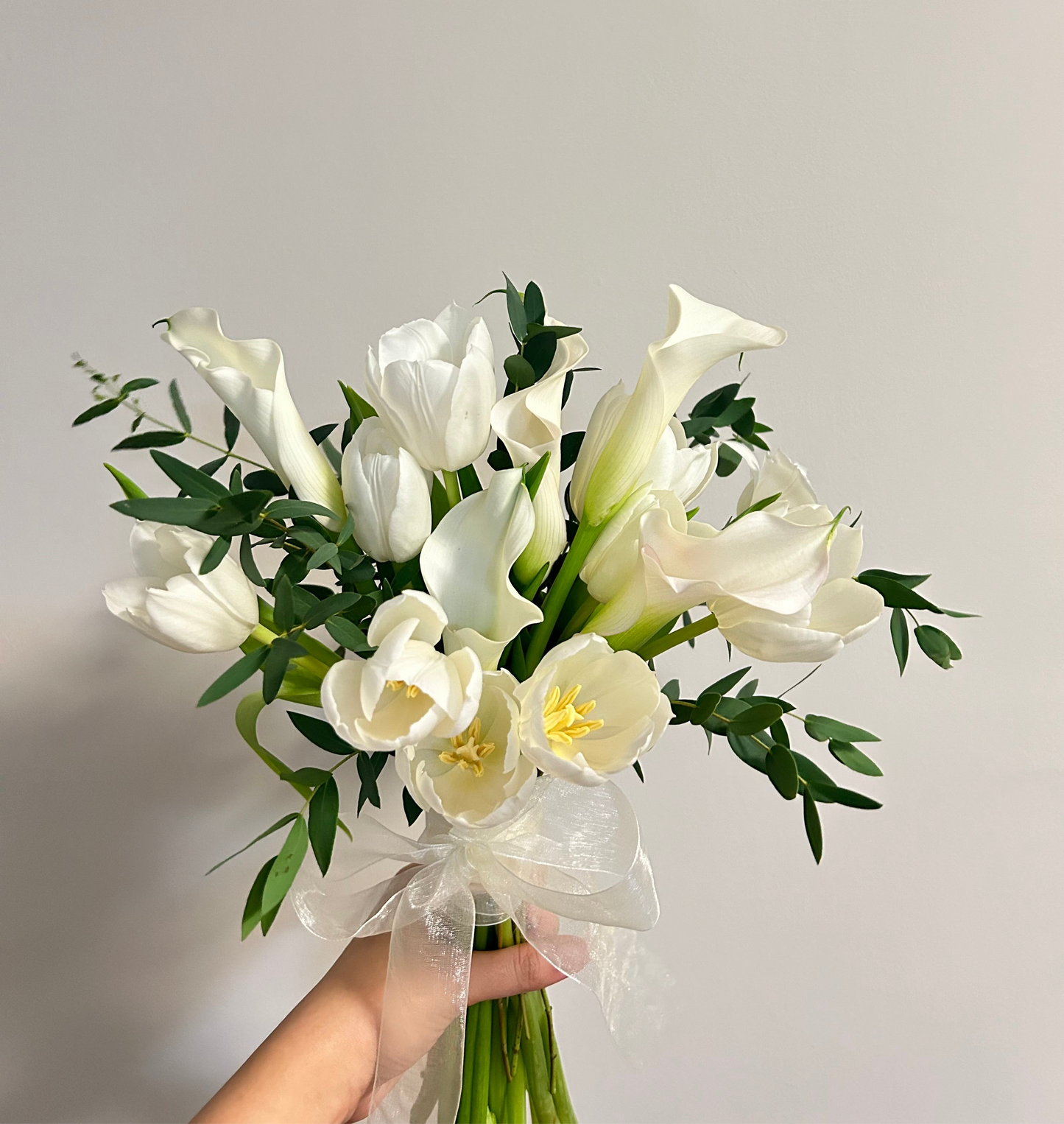 Fresh Flower Bridal Bouquet - Beautiful in White