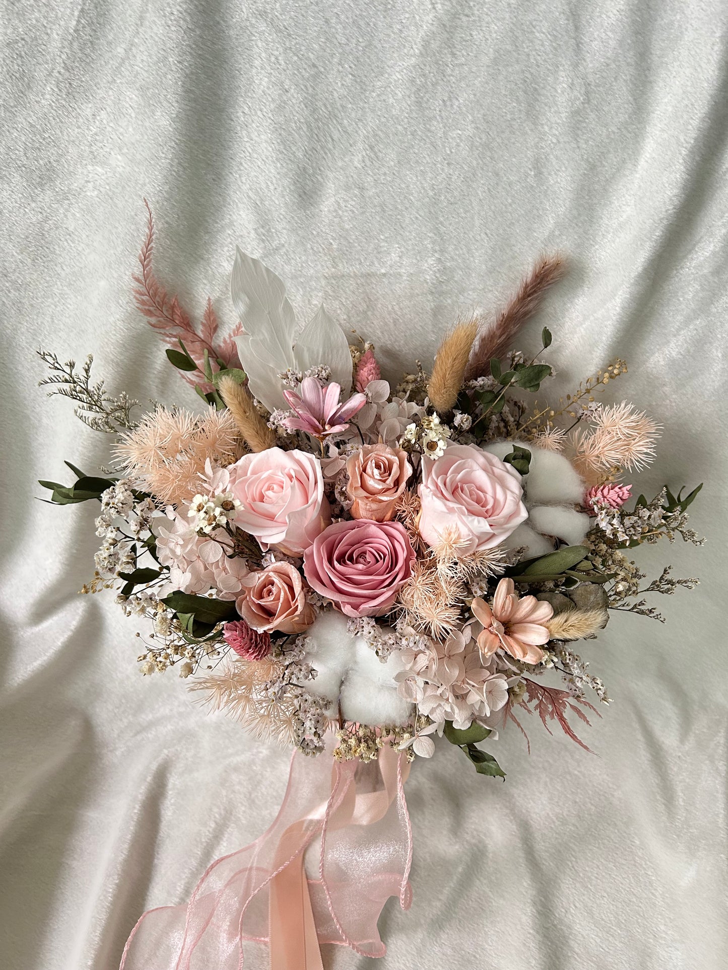 Preserved Flower Bridal Bouquet - Sweet Pink