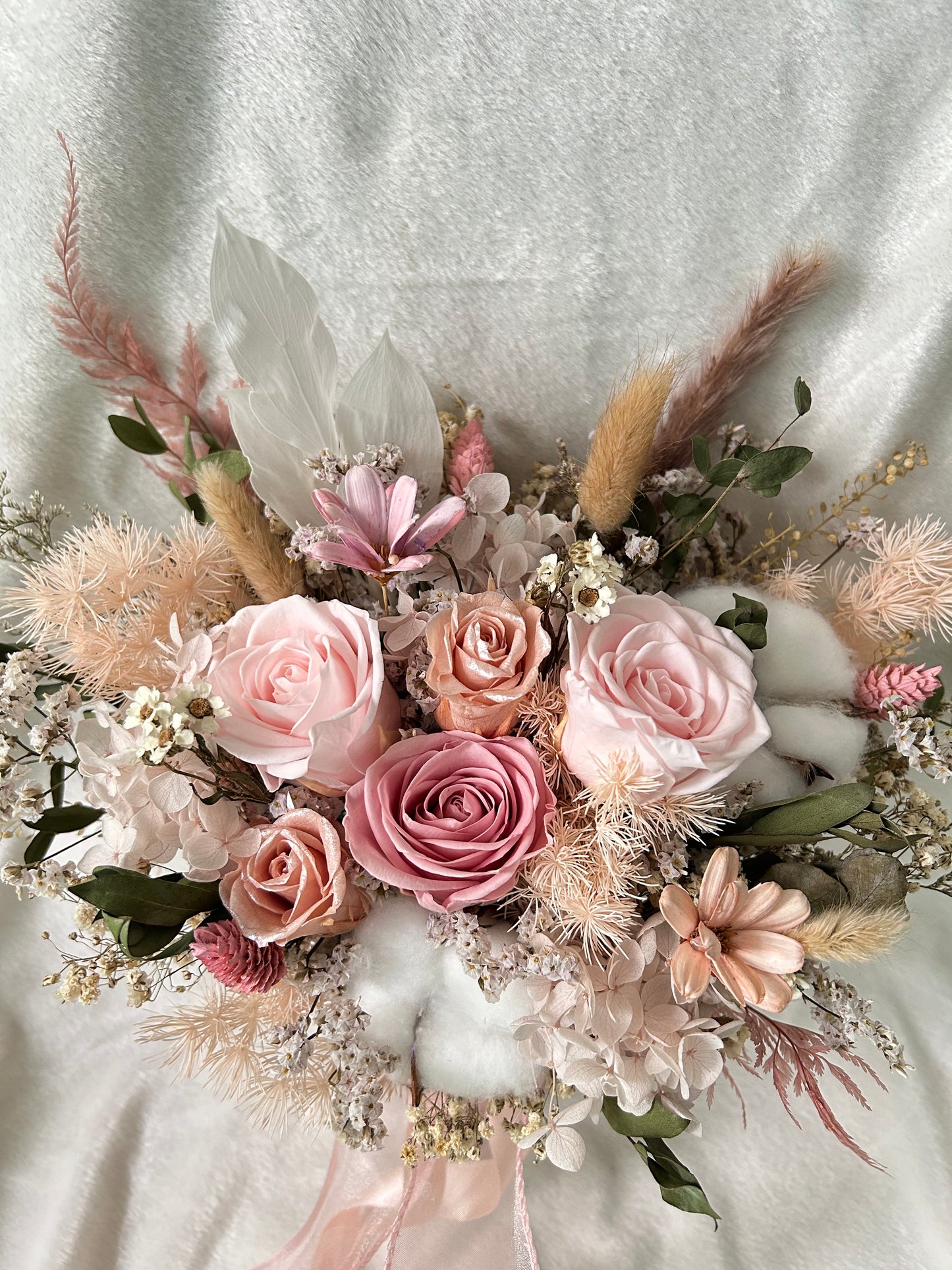 Preserved Flower Bridal Bouquet - Sweet Pink