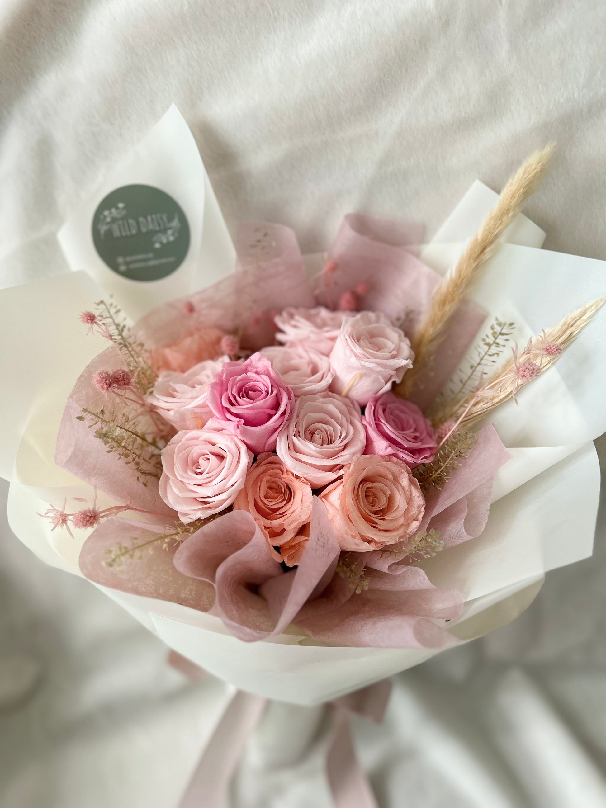 My love pink roses bouquet