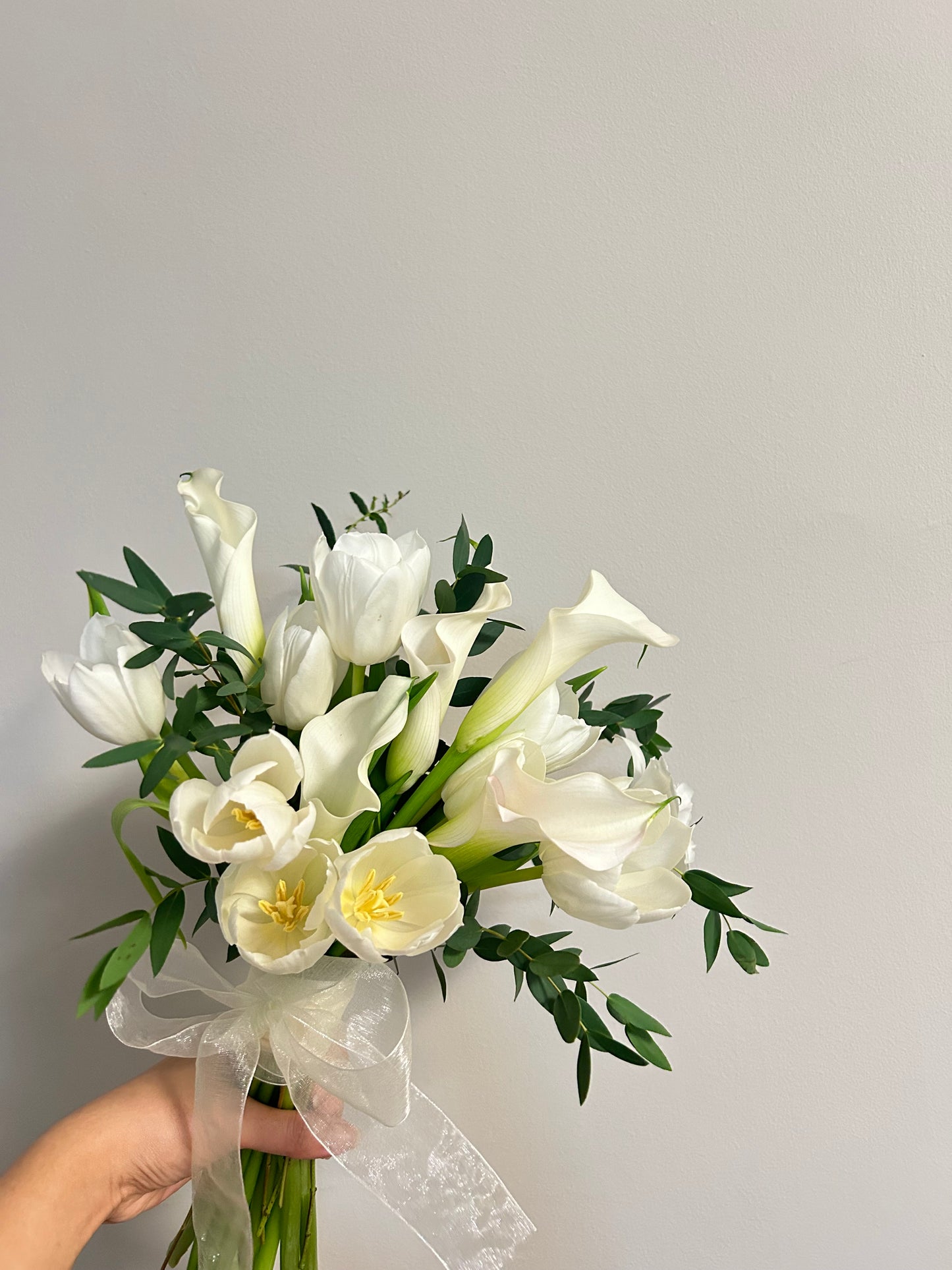 Fresh Flower Bridal Bouquet - Beautiful in White