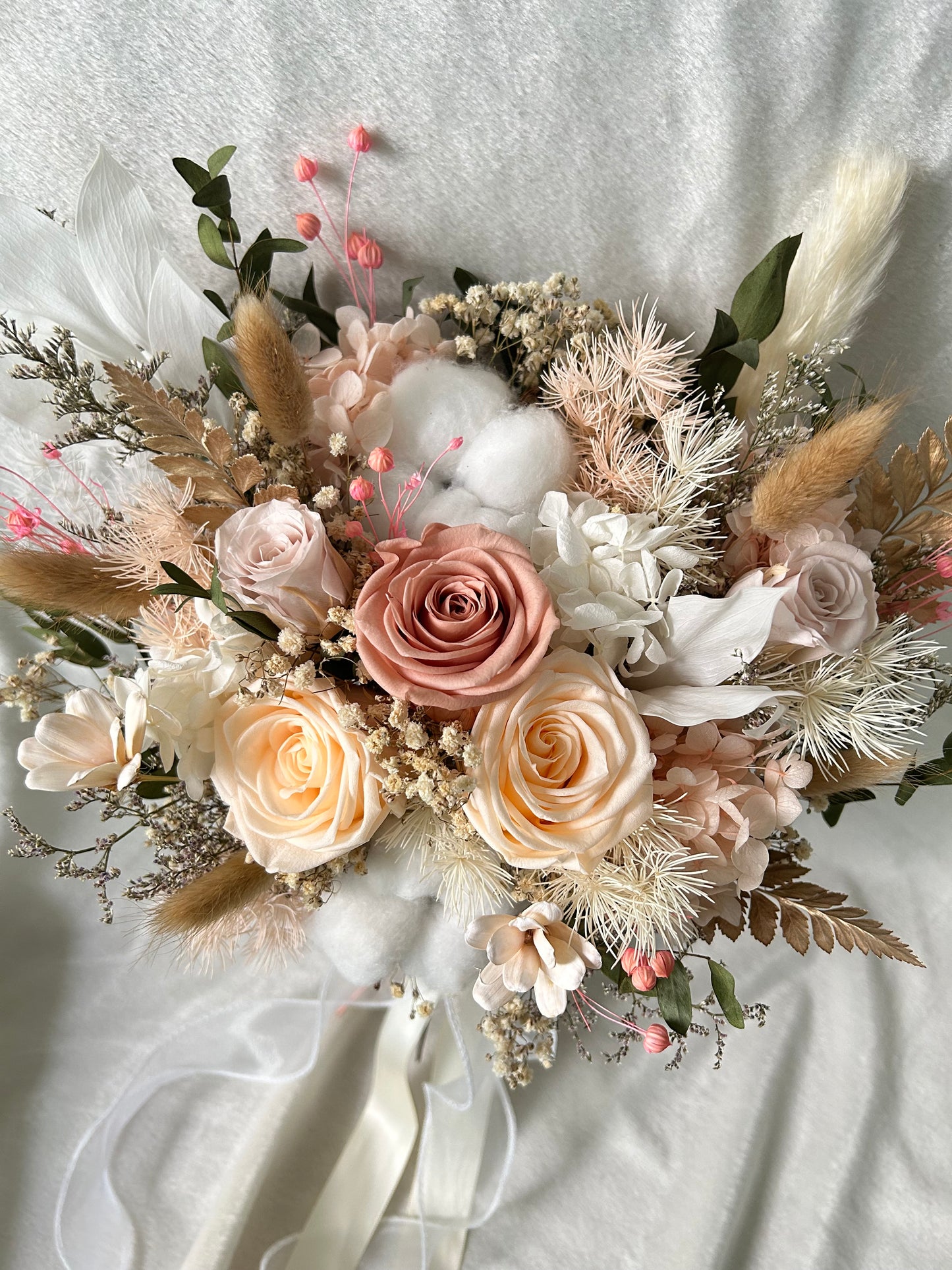 Preserved Flower Bridal Bouquet - Champagne