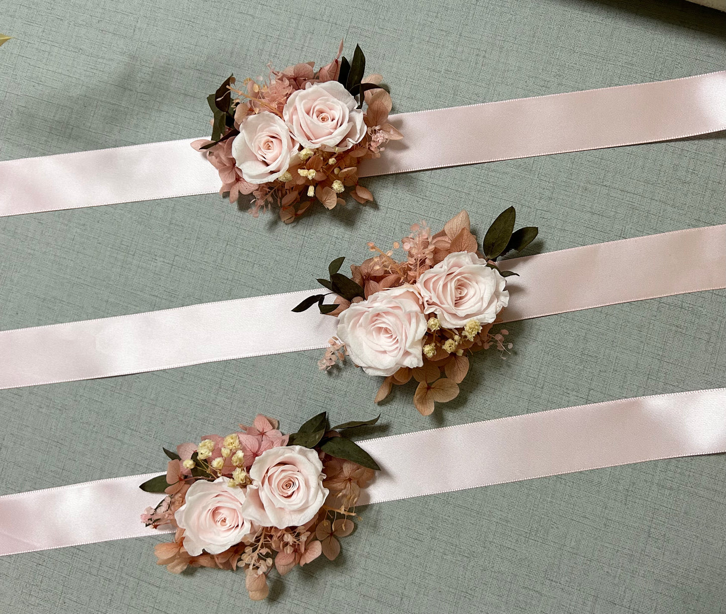 Wedding Boutonnière, Wrist Corsages and Posies